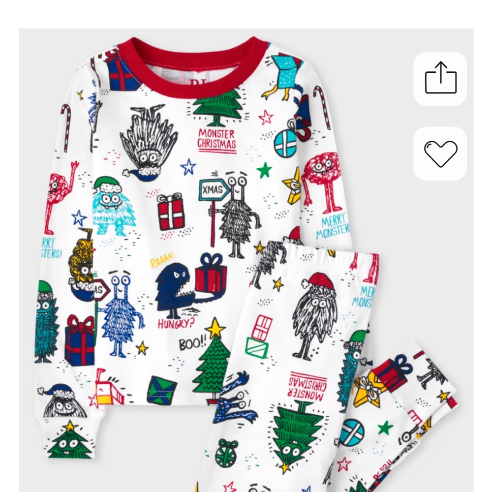 Place Red and White Pajama Sets Festive Holiday Design